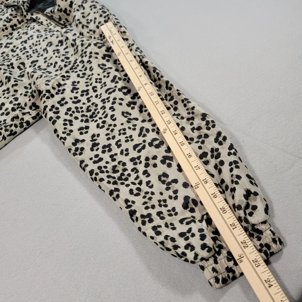 Fuda International Jacket Vintage 100% Silk Leopard Print 90s Y2K Women's XL
